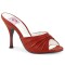 Monroe-01 - Red Faux Leather  