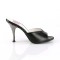 Monroe-05 - Black Faux Leather  