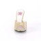 Monroe-05 - Champagne Faux Leather  