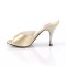 Monroe-05 - Champagne Faux Leather  