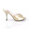 Monroe-05 - Champagne Faux Leather  