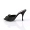 Monroe-08 - Black Faux Leather  