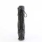 Moon-1020SK - Black Faux Leather with Pewter Skull