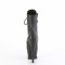 Moon-1020SK - Black Faux Leather with Pewter Skull