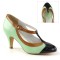 PEACH-03 - Mint Multi Faux Leather