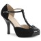 Pinup-02 - Black Suede Patent