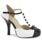 Pinup-02 - Black White Patent