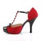 Pinup-02 - Red Suede Black Patent