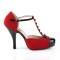 Pinup-02 - Red Suede Black Patent