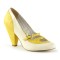 POPPY-18 - Yellow Cream Faux Leather