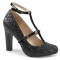 Queen-01 - Black Glitter Pat  