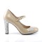 Queen-02 - Cream Pat Silver Glitter  