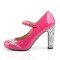 Queen-02 - Pink Pat Silver Glitter  