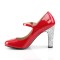 Queen-02 - Red Pat Silver Glitter  