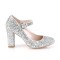 Sabrina-07 - Silver Glitter  