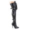 Seduce-3028 - Black Stretch Faux Leather  