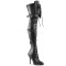 Seduce-3028 - Black Stretch Faux Leather  