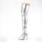Seduce-3028 - Silver Stretch Metallic Pu Lace Up