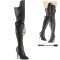 Seduce-3082 - Black Stretch Faux Leather