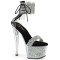 Sky-327RSI - Silver Multi Rhinestones Black