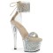 Sky-327RSI - Silver Rhinestones Nude