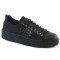Sneeker-107 - Black Canvas Pu  