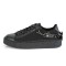 Sneeker-112 - Black Canvas Pu  