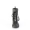 Sneeker-325 - Black Vegan Leather Fishnet