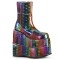 Stack-201 - Rainbow Hologram Vegan Leather with Hearts  