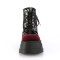 Stomp-18 - Black Pat Burgundy Velvet  