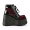Stomp-18 - Black Pat Burgundy Velvet  