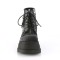 Stomp-18 - Black Vegan Leather Gray Velvet  