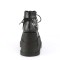 Stomp-18 - Black Vegan Leather Gray Velvet  