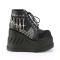 Stomp-18 - Black Vegan Leather Gray Velvet  
