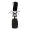 Swing-120 - Silver Hologram Black Vegan Leather  