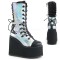 Swing-120 - Silver Hologram Black Vegan Leather  