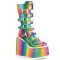 Swing-230 - Rainbow Iridescent Vegan Leather  