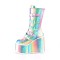 Swing-230 - Rainbow Iridescent Vegan Leather  