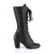 Vivika-205 - Black Vegan Leather  