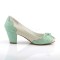 Wiggle-17 - Cream Mint Faux Leather  