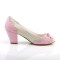 Wiggle-17 - Cream Pink Faux Leather  