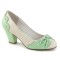 Wiggle-17 - Cream Mint Faux Leather  