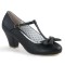 Wiggle-50 - Black Faux Leather  