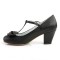 Wiggle-50 - Black Faux Leather  