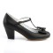 Wiggle-50 - Black Faux Leather  