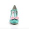 Wiggle-50 - Teal Pink Faux Leather  