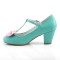 Wiggle-50 - Teal Pink Faux Leather  