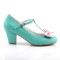Wiggle-50 - Teal Pink Faux Leather  