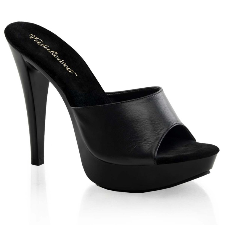Deb Black Suede, Open Toe 5 Inch Platform Heels With Pewter Studs | eBay