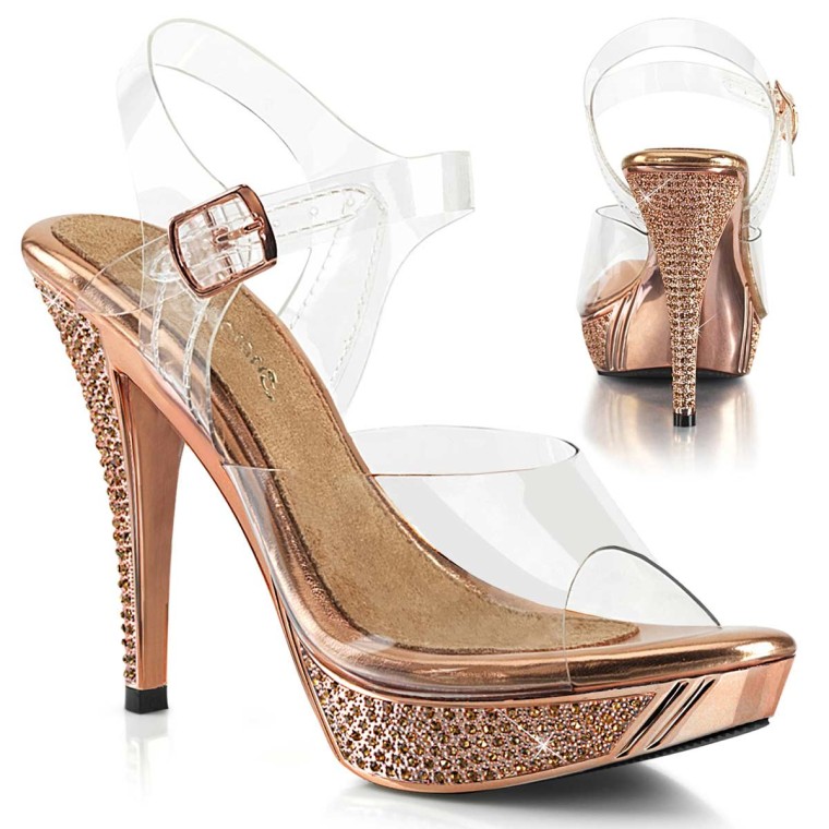 Elegant Gold C. L.A.B.E.L High Heels